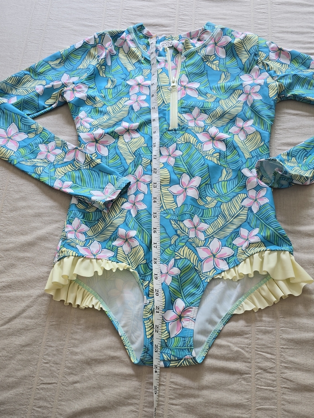 Danna Belle Girl Floral Print Rash Guard Swimsuits (Set of 2) Girls Size 12 - Picture 6 of 17